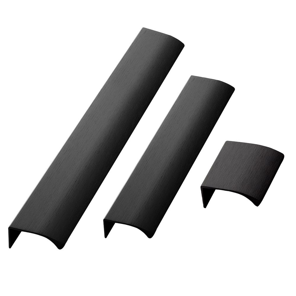 Edge Straight Profile Handle Brushed Black Furnipart