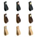 Cabinet Pull Handle Loop - Natural Leather / Polished Chrome - Beslag Design