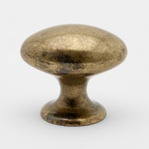 Oval Cabinet Knob 401-40 - Antique Brass