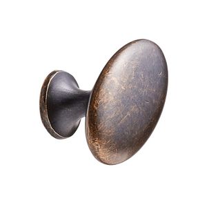 Oval Simple Knop - Antik Brun